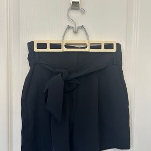 Dynamite Black Short with Tie Waist Paper Bag Style